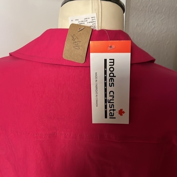 Size 14 women’s business blazer nwt hot pink by modes - Picture 2 of 8